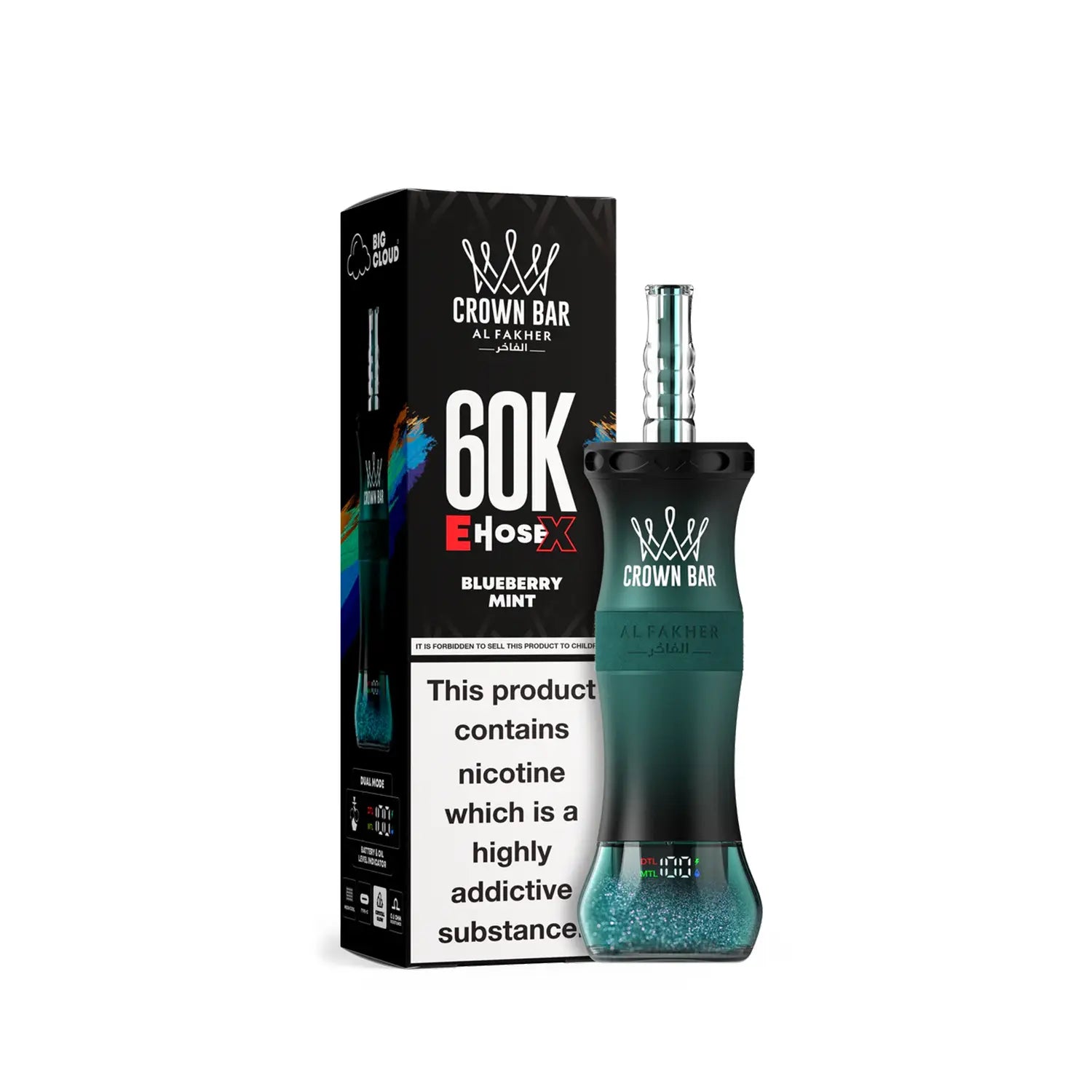 Al Fakher Crown Bar 60K E-Hose X Disposable
